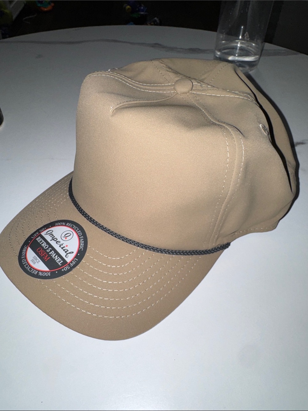 Imperial blank Classic Tan Rope-Trim Cap